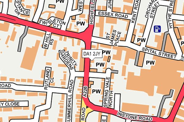 DA1 2JY map - OS OpenMap – Local (Ordnance Survey)