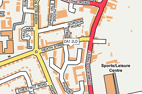 DA1 2LD map - OS OpenMap – Local (Ordnance Survey)