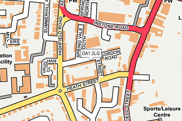 DA1 2LG map - OS OpenMap – Local (Ordnance Survey)