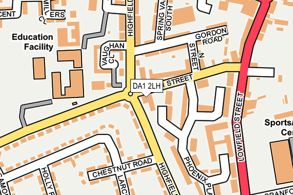 DA1 2LH map - OS OpenMap – Local (Ordnance Survey)