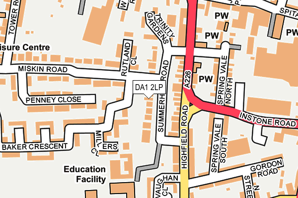 Map of RAINBOW DAY NURSERY (EARLY YEARS CENTRE) LIMITED at local scale