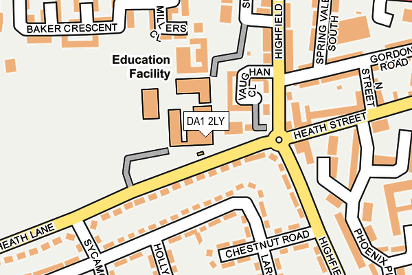DA1 2LY map - OS OpenMap – Local (Ordnance Survey)