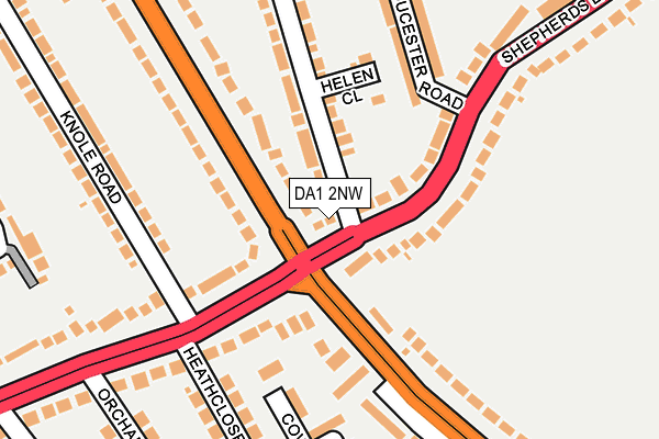 DA1 2NW map - OS OpenMap – Local (Ordnance Survey)