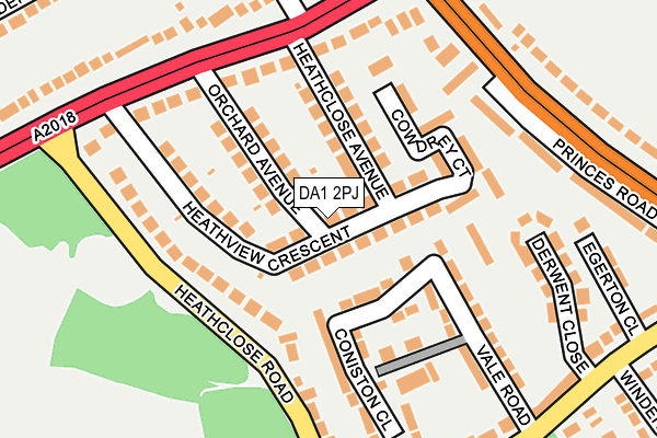 DA1 2PJ map - OS OpenMap – Local (Ordnance Survey)