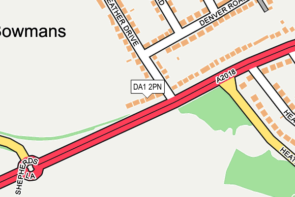 DA1 2PN map - OS OpenMap – Local (Ordnance Survey)