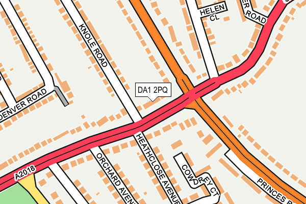 DA1 2PQ map - OS OpenMap – Local (Ordnance Survey)