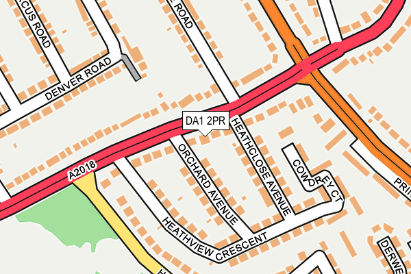DA1 2PR map - OS OpenMap – Local (Ordnance Survey)