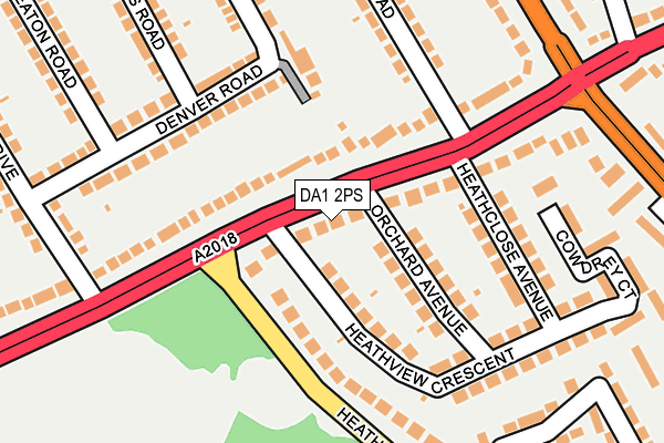 DA1 2PS map - OS OpenMap – Local (Ordnance Survey)
