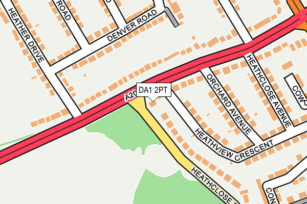 DA1 2PT map - OS OpenMap – Local (Ordnance Survey)