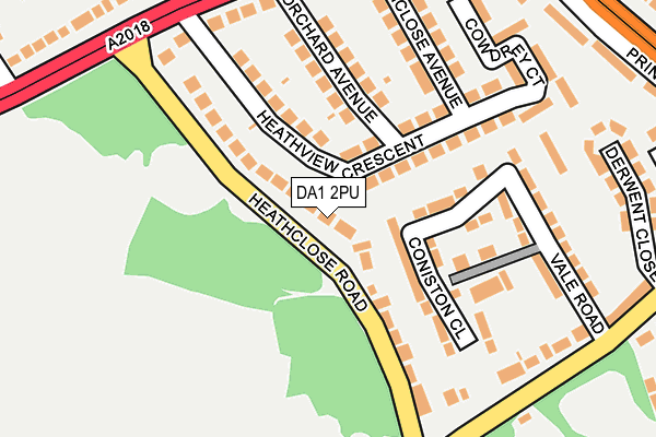 DA1 2PU map - OS OpenMap – Local (Ordnance Survey)