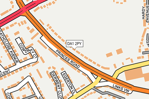DA1 2PY map - OS OpenMap – Local (Ordnance Survey)
