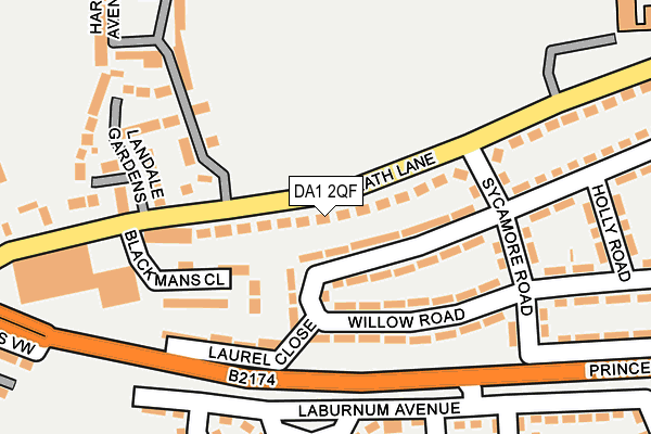 DA1 2QF map - OS OpenMap – Local (Ordnance Survey)