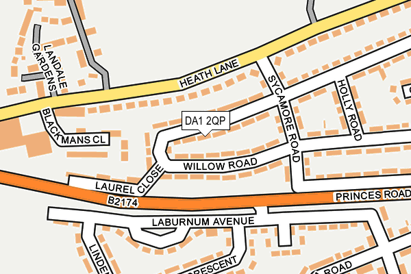 DA1 2QP map - OS OpenMap – Local (Ordnance Survey)