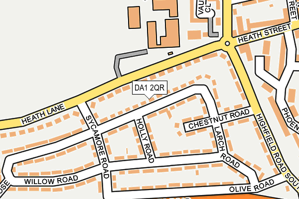 DA1 2QR map - OS OpenMap – Local (Ordnance Survey)
