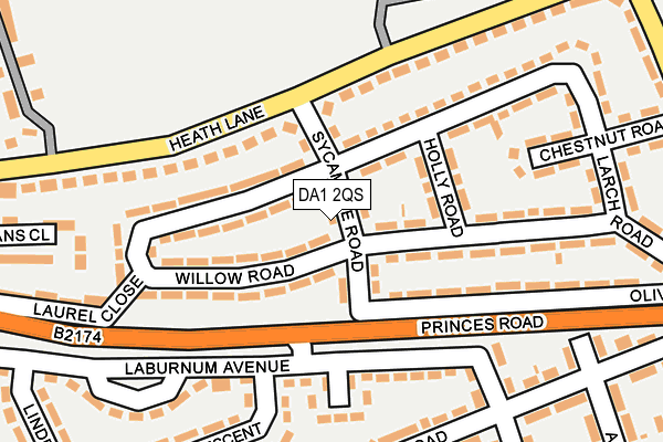 DA1 2QS map - OS OpenMap – Local (Ordnance Survey)