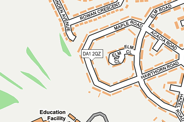 DA1 2QZ map - OS OpenMap – Local (Ordnance Survey)