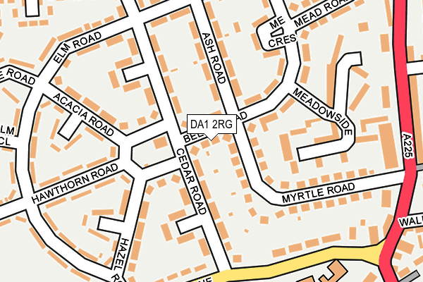 DA1 2RG map - OS OpenMap – Local (Ordnance Survey)