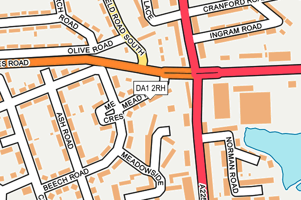 DA1 2RH map - OS OpenMap – Local (Ordnance Survey)