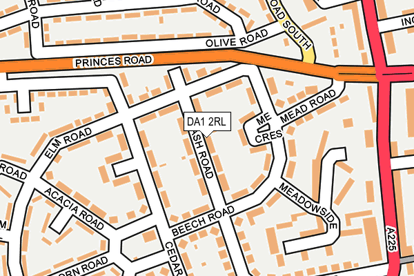 DA1 2RL map - OS OpenMap – Local (Ordnance Survey)