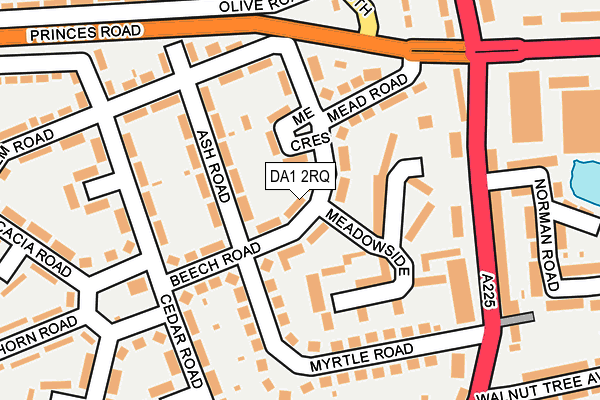 DA1 2RQ map - OS OpenMap – Local (Ordnance Survey)
