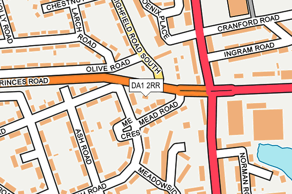DA1 2RR map - OS OpenMap – Local (Ordnance Survey)