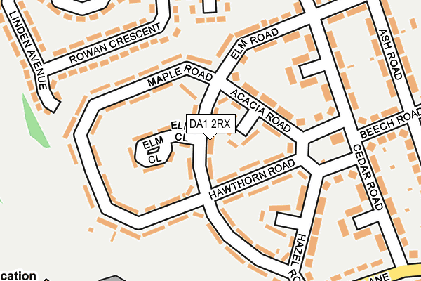 DA1 2RX map - OS OpenMap – Local (Ordnance Survey)