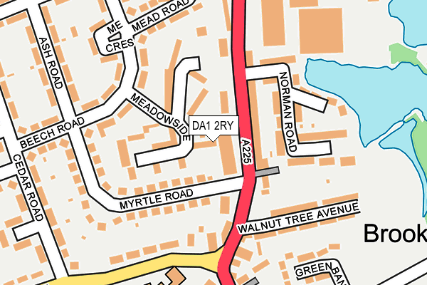 DA1 2RY map - OS OpenMap – Local (Ordnance Survey)