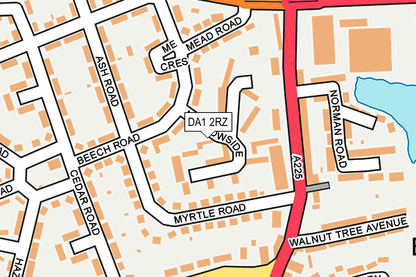 DA1 2RZ map - OS OpenMap – Local (Ordnance Survey)