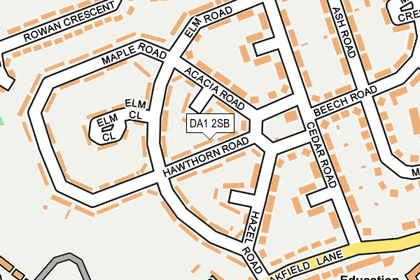 DA1 2SB map - OS OpenMap – Local (Ordnance Survey)