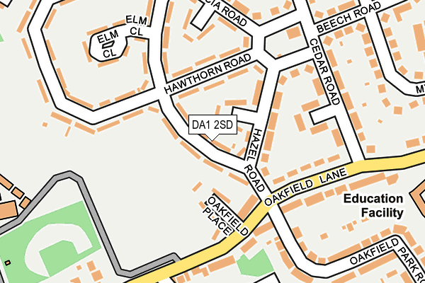 DA1 2SD map - OS OpenMap – Local (Ordnance Survey)