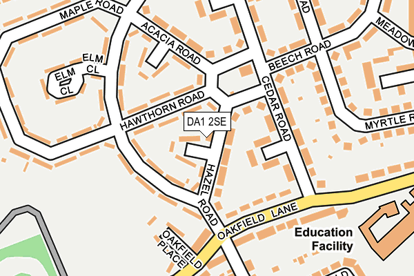 DA1 2SE map - OS OpenMap – Local (Ordnance Survey)