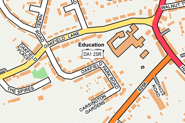 DA1 2SR map - OS OpenMap – Local (Ordnance Survey)