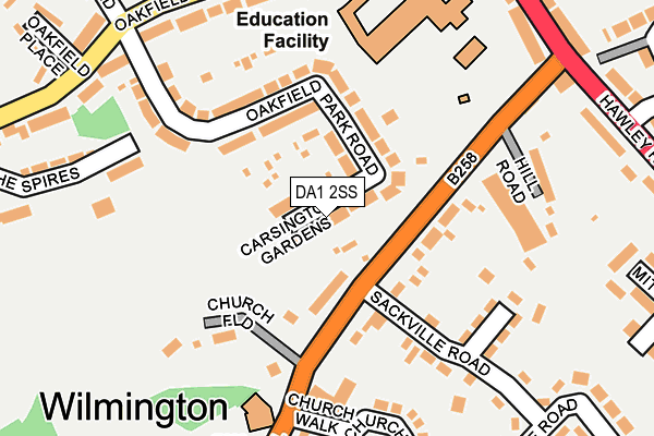 DA1 2SS map - OS OpenMap – Local (Ordnance Survey)