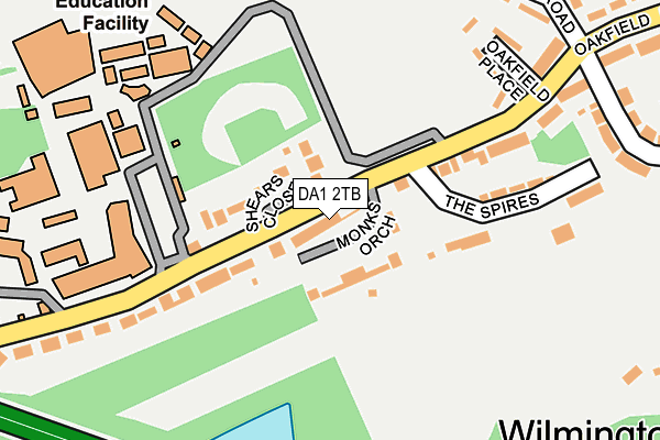DA1 2TB map - OS OpenMap – Local (Ordnance Survey)