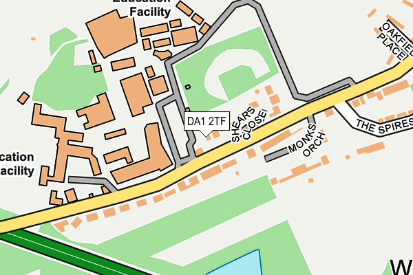 DA1 2TF map - OS OpenMap – Local (Ordnance Survey)