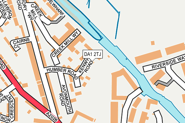 DA1 2TJ map - OS OpenMap – Local (Ordnance Survey)