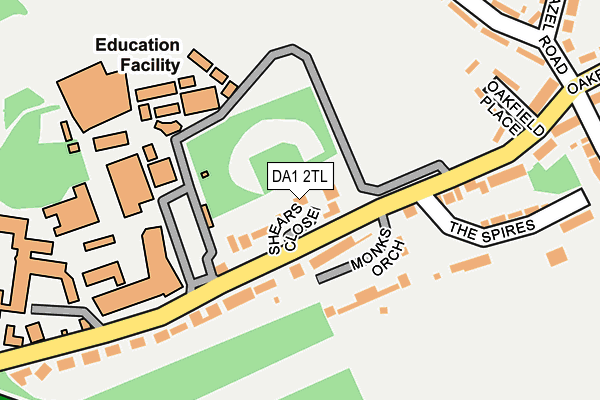 DA1 2TL map - OS OpenMap – Local (Ordnance Survey)