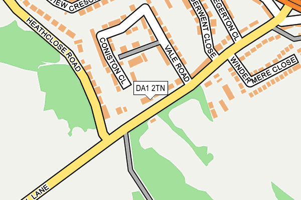 DA1 2TN map - OS OpenMap – Local (Ordnance Survey)