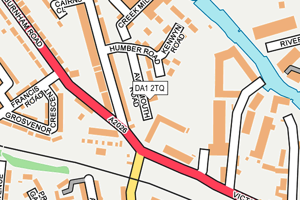 DA1 2TQ map - OS OpenMap – Local (Ordnance Survey)
