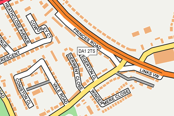 DA1 2TS map - OS OpenMap – Local (Ordnance Survey)