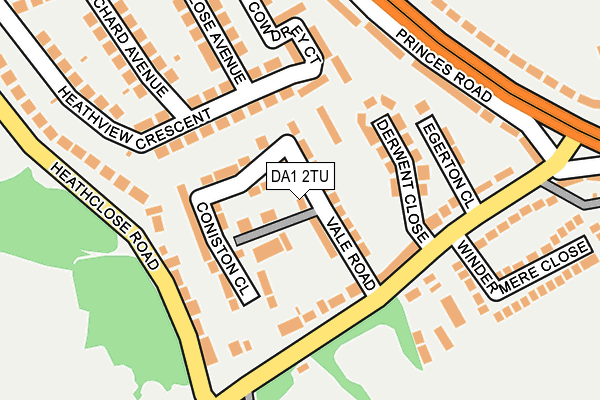 DA1 2TU map - OS OpenMap – Local (Ordnance Survey)
