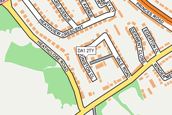 DA1 2TY map - OS OpenMap – Local (Ordnance Survey)