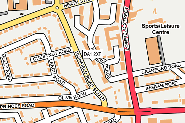 DA1 2XF map - OS OpenMap – Local (Ordnance Survey)