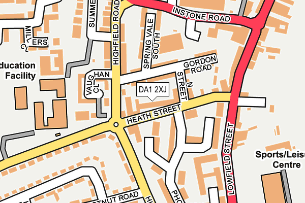 DA1 2XJ map - OS OpenMap – Local (Ordnance Survey)