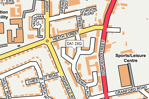 DA1 2XQ map - OS OpenMap – Local (Ordnance Survey)