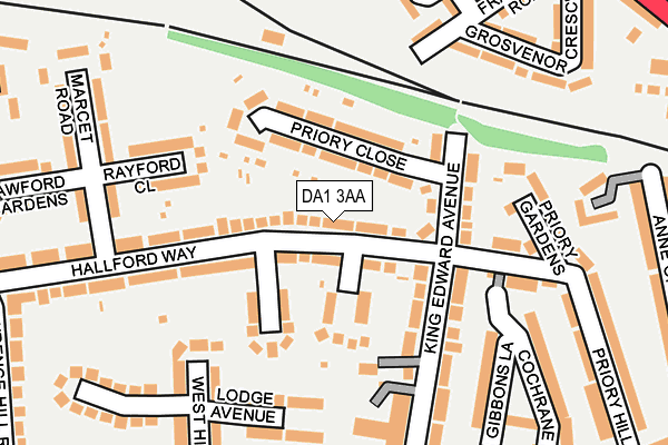 DA1 3AA map - OS OpenMap – Local (Ordnance Survey)