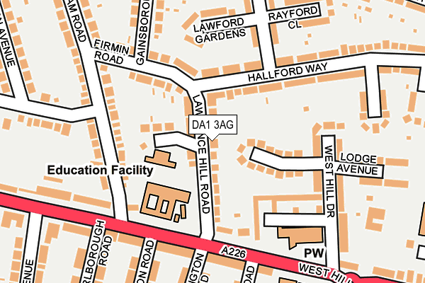DA1 3AG map - OS OpenMap – Local (Ordnance Survey)