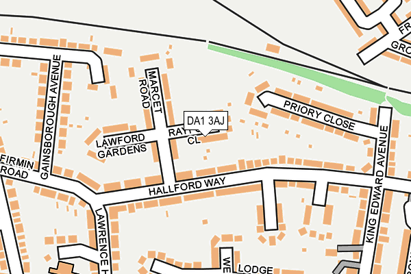 DA1 3AJ map - OS OpenMap – Local (Ordnance Survey)