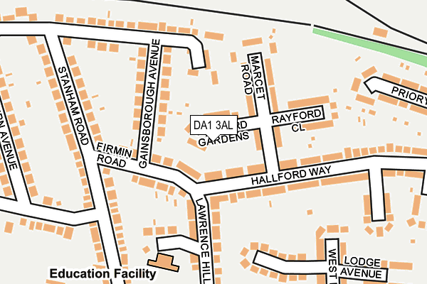 DA1 3AL map - OS OpenMap – Local (Ordnance Survey)