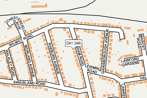 DA1 3AN map - OS OpenMap – Local (Ordnance Survey)